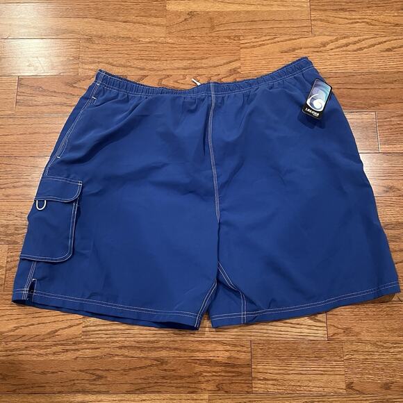 NEW Laguna Sport Swim Trunks Board Shorts Blue Mens Size 3XL Pockets Mesh Lined - Picture 2 of 14